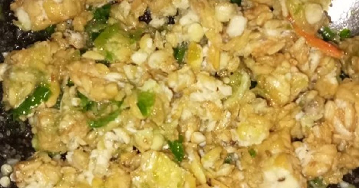 Tempe penyet sambal cabe rawit