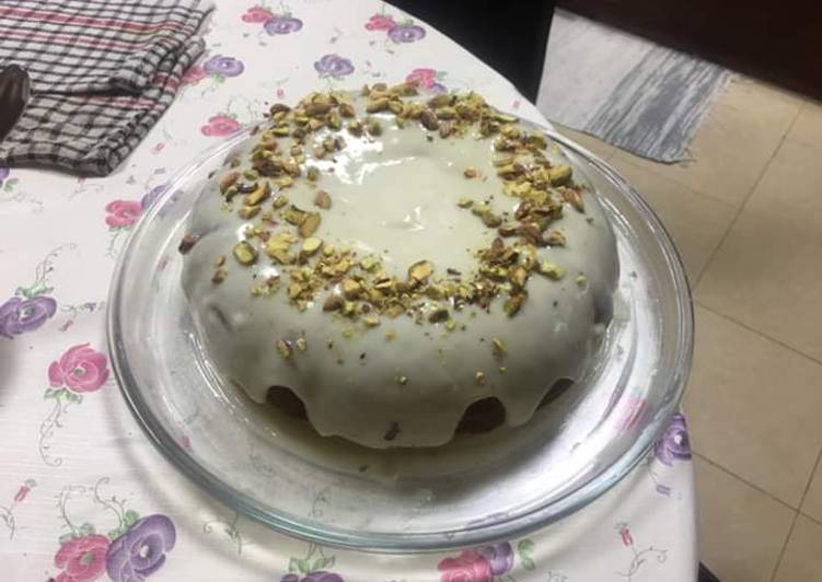 Chocolate cake with cream 😋 made by my khala