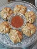 Whole wheat flour Momos with chutney