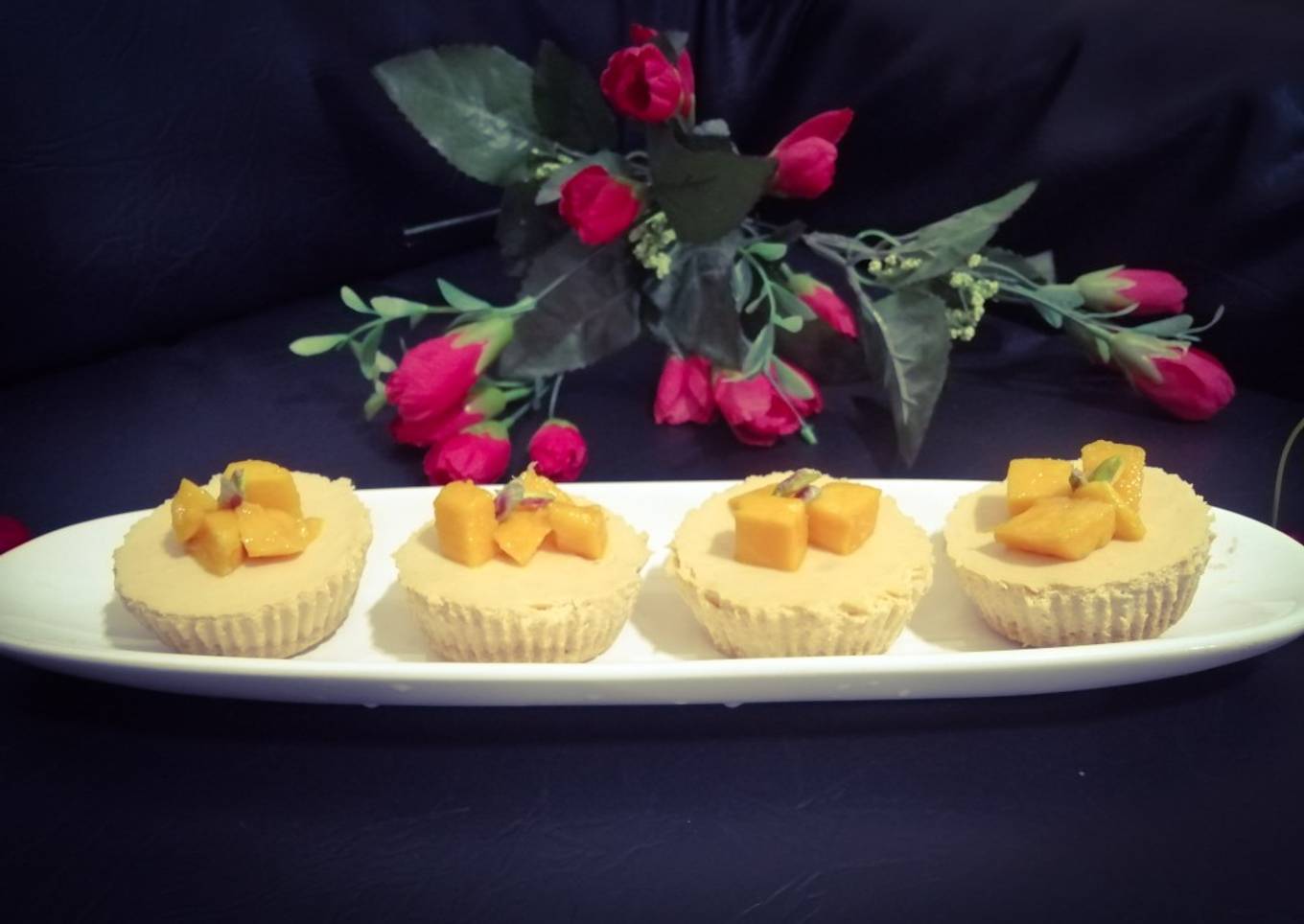 Mango cheese cup cake