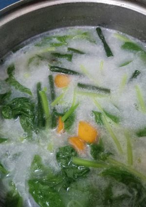 Foto resep Sayur bobor bayam kacang wortel