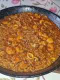 Arroz con gambas y calamares