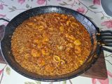 Arroz con gambas y calamares