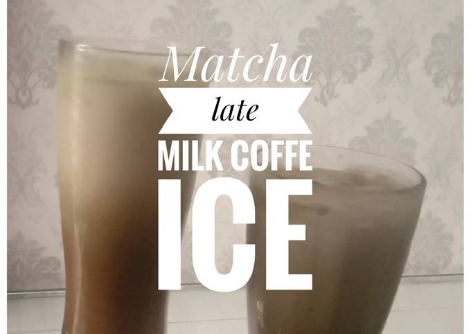 Bagaimana Membuat Matcha late milk coffe ice Anti Gagal
