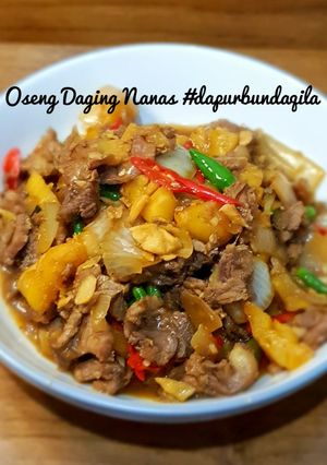Foto resep Oseng Daging Nanas #dapurbundaqila