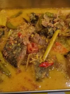 Foto resep Ikan mas pedas santan