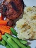 Ayam bacem mashed potato