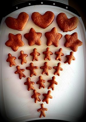 A picture of Cute gingerbread without baking.