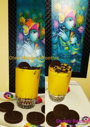 A picture of Oreo Mango Smoothie.