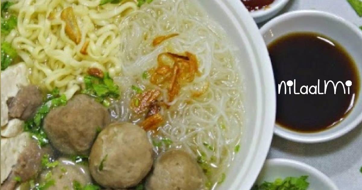  Resep  Bakso  sapi rumahan  enak  dan kenyal oleh Nila Almi 