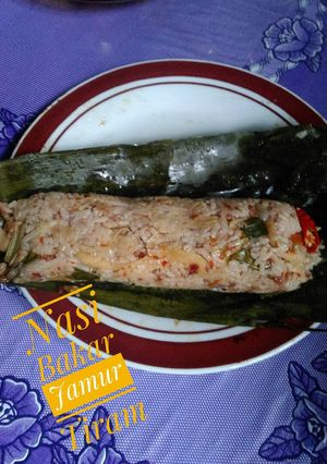 Foto resep Nasi Merah Bakar Jamur Tiram bon cabe 🔥🔥🔥