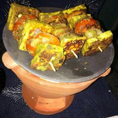 A picture of No oil mint paneer tikka.