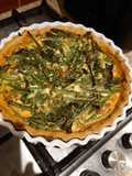 French Bean, spininch & roast tomato quiche