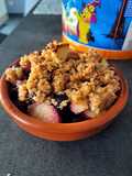 Crumble myrtille pomme pécan