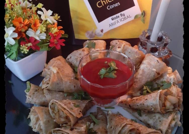 Recipe of Award-winning Blooming Quesadilla Chicken cones