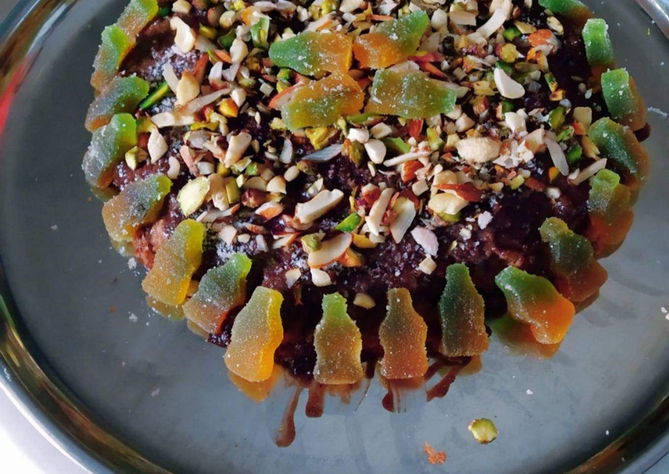 Steamed choco ragi cake