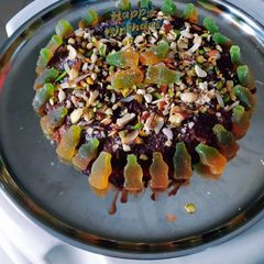 A picture of Steamed choco ragi cake.