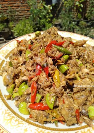 Foto resep Suwir pedas ikan pindang pete