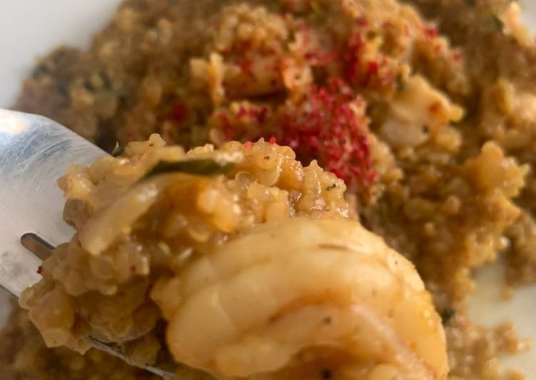 كينوا البرتقال بالجمبري