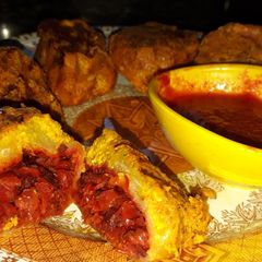 A picture of Tandoori veg momos.