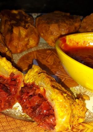 A picture of Tandoori veg momos.