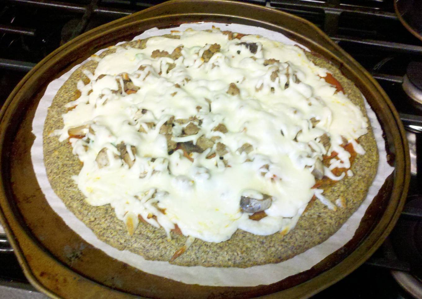 Flax Meal Pizza Crust