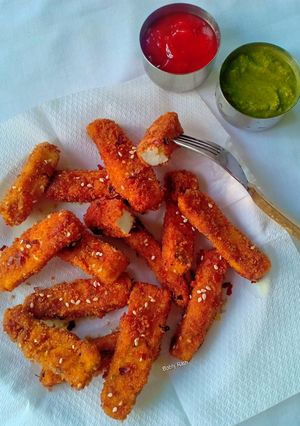 A picture of Paneer nuggets.