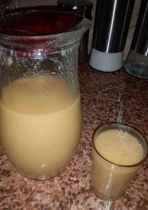 صورة لوصفة عصير الخوخ والجزر روووووووعه 😋😋😋