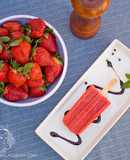 Paletas de frutilla con pimienta