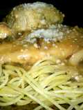 Chicken Marsala over Pasta