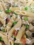 Macarrones con magro y verduras