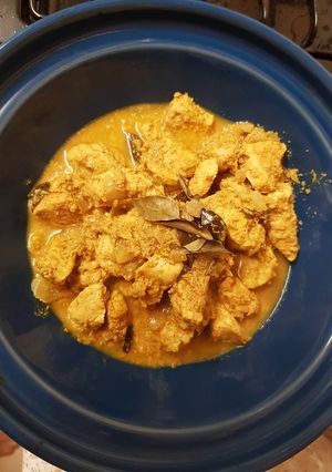A picture of Chicken in yogurt Masala.