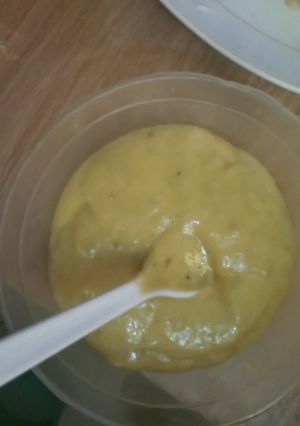 A picture of Boiled plantain puree.