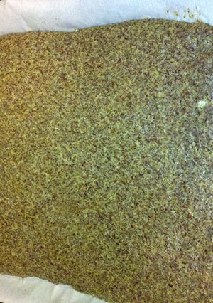 A picture of Focaccia-Style Flax Bread.