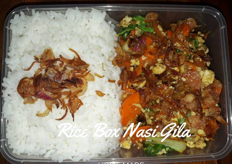 Cara Mudah Menyiapkan Rice Box Nasi Gila Bikin Manjain Lidah