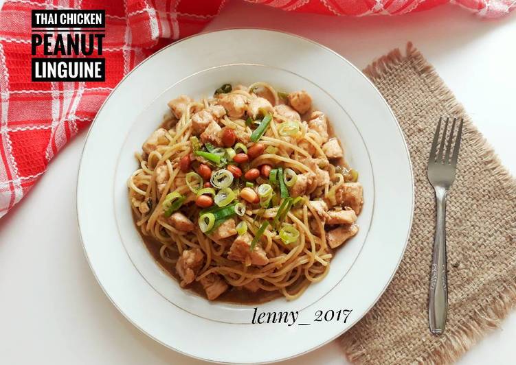 Thai chicken peanut linguine#pr_asianfood