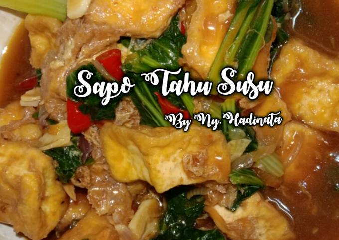 Resep Sapo Tahu Susu oleh Ny.Hadinata Cookpad