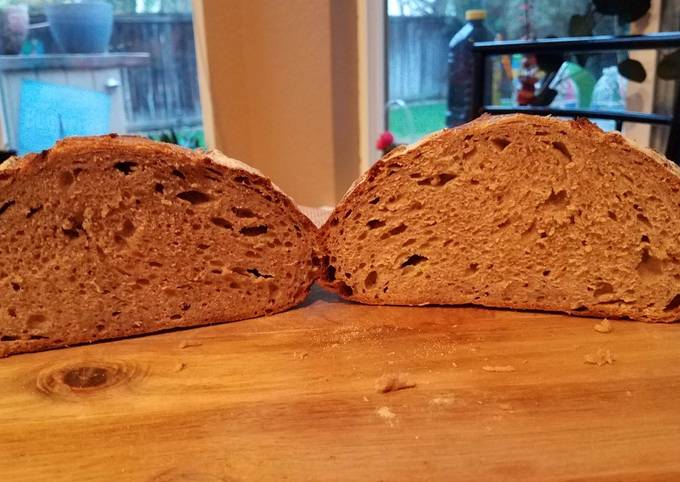 Easiest Way to Make Homemade California 100% Whole Grain Sourdough Bread