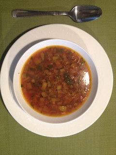 Una foto de Sopa de puerro y calabaza