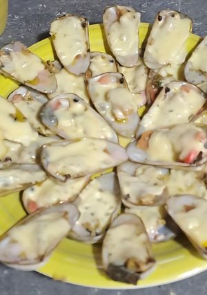 Una foto de Machas a la parmesana