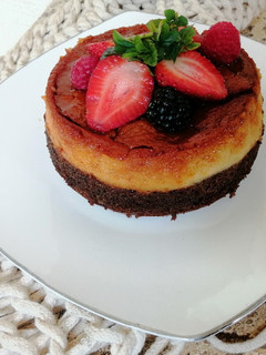 Una foto de Pastel imposible o chocoflan