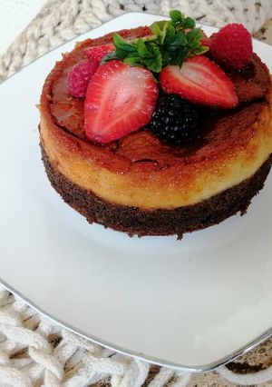 Una foto de Pastel imposible o chocoflan