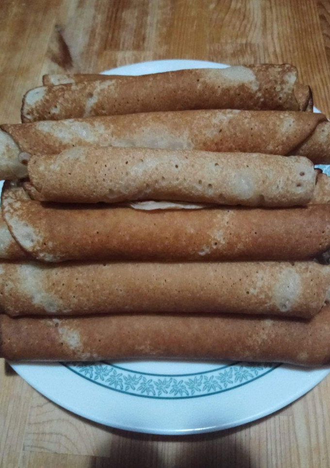 Una foto de Crepes de chocolate sin huevo