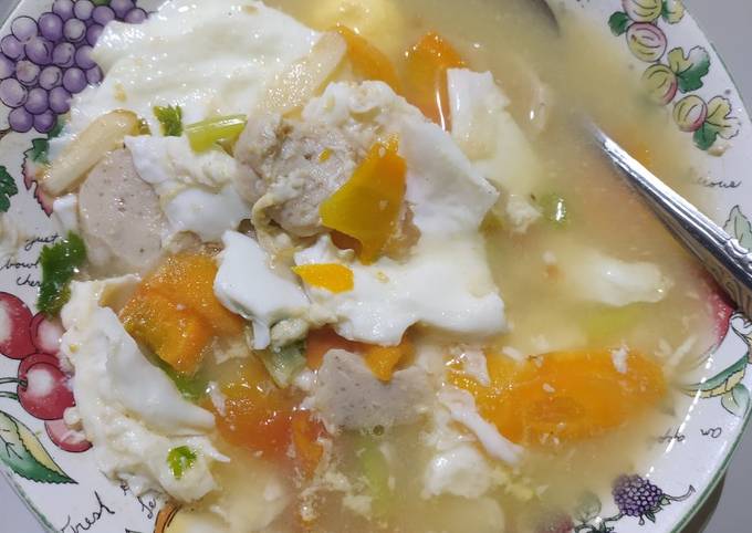 Resep Sup Telur Baso Yang Bikin Ngiler