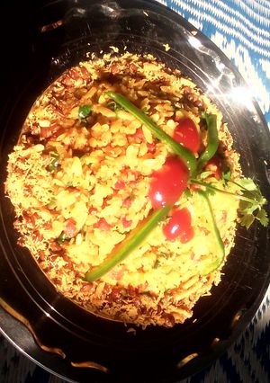 A picture of Navratan poha.