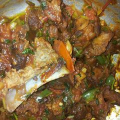 A picture of Dry fry pork#jikoni weekly challange.