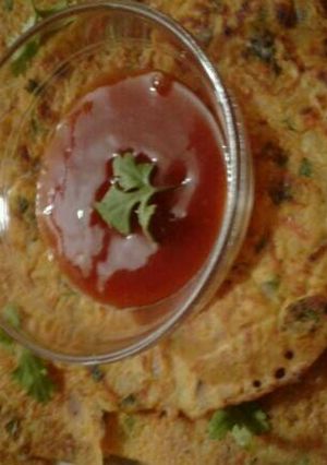 A picture of Veg.chila/eggless omelatte without maida.