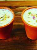 Two flavored lassi sweet and salty