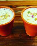Two flavored lassi sweet and salty