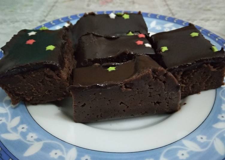  Resep  Brownies  coklat  lembut no oven no mixer no kukus  